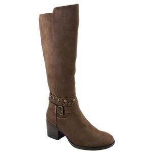 White Mountain Paulina Tall Dress Boots - WomensColor Brown/Waxy/Fabric